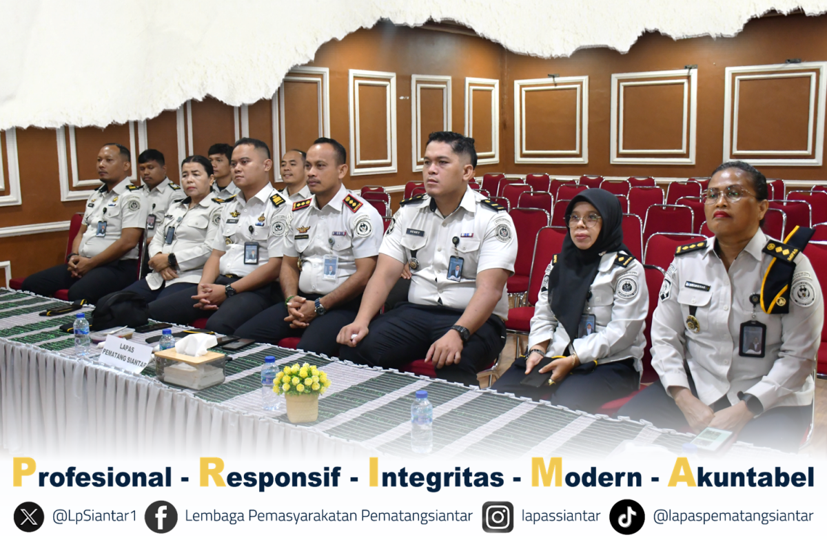 Lapas Siantar Ikuti Pengarahan Dirjenpas, Perkuat Kinerja dan Komitmen Pelaksanaan Tugas